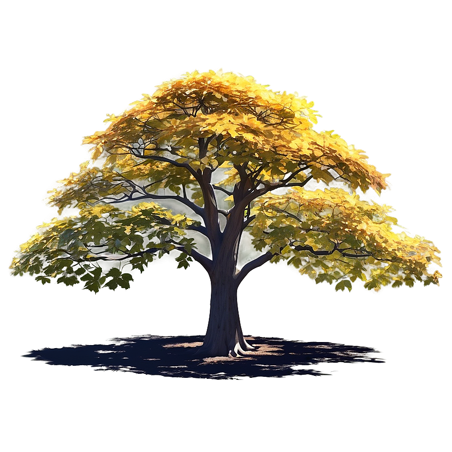 Sunlit Maple Tree Tranquility Png Rtv30 PNG Image