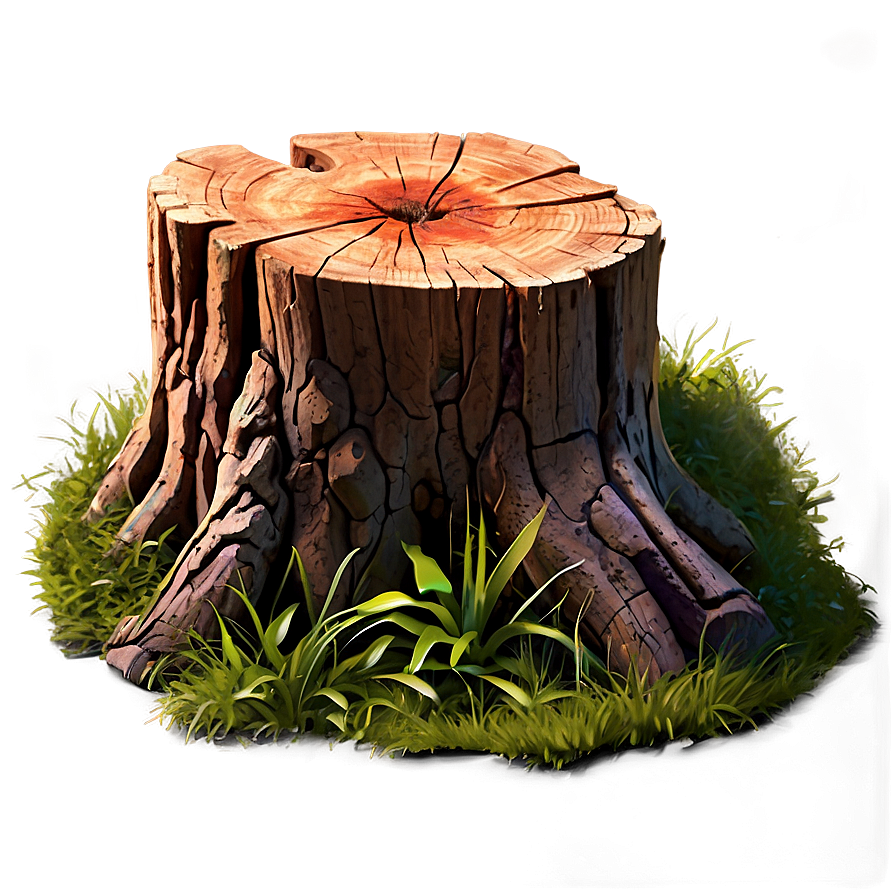 Sunlit Tree Stump Png Aod58 PNG Image