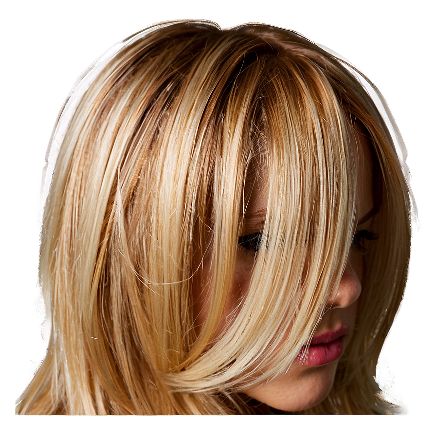 Sunny Blond Hair Highlights Png Aug55 PNG Image