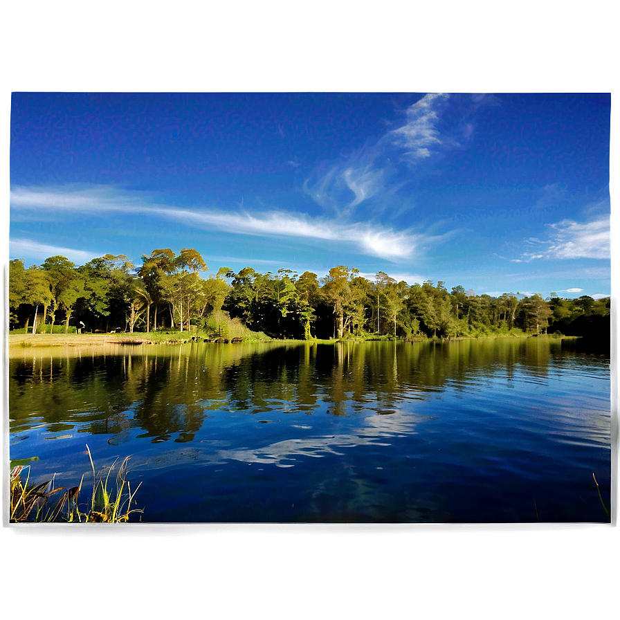 Sunny Fishing Lake Png Nhl36 PNG Image