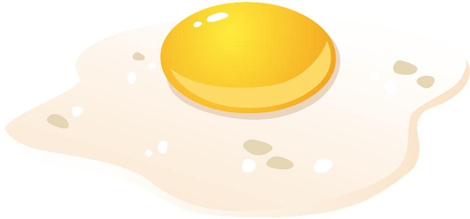 Sunny Side Up Fried Egg Vector PNG Image