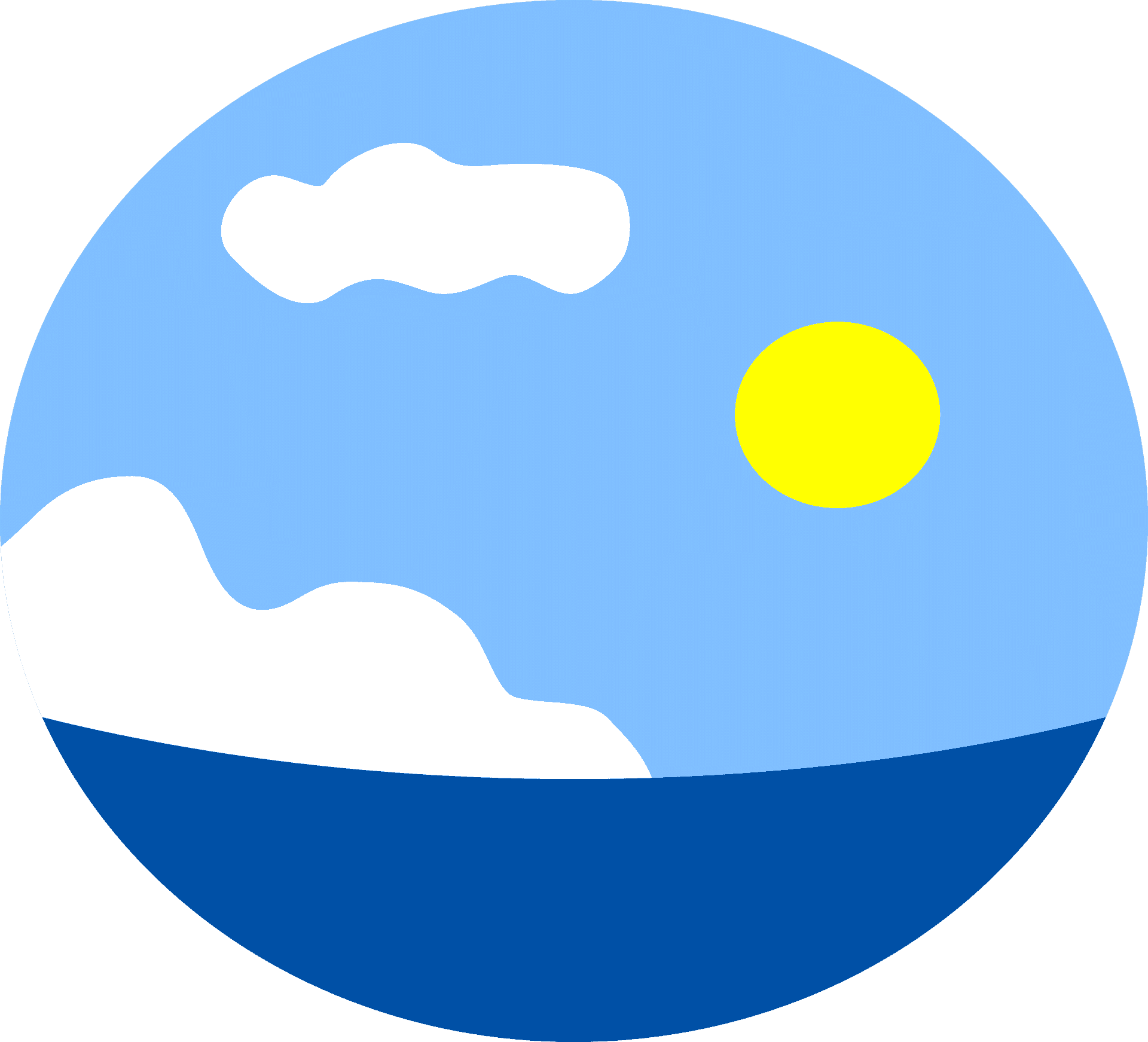 Sunny_ Sky_and_ Clouds_ Clipart PNG Image