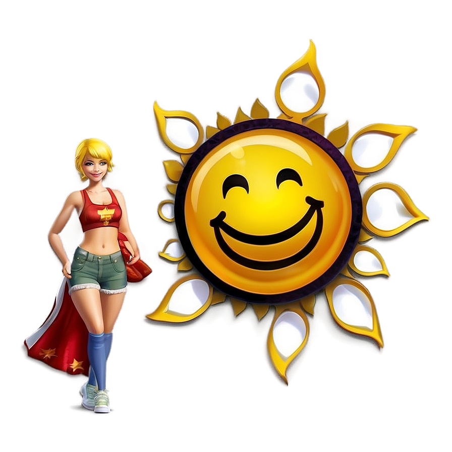 Sunny Smile Emblem Png Fda PNG Image