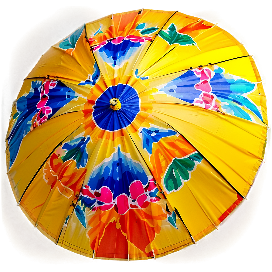 Sunny Yellow Beach Umbrella Png Idy PNG Image