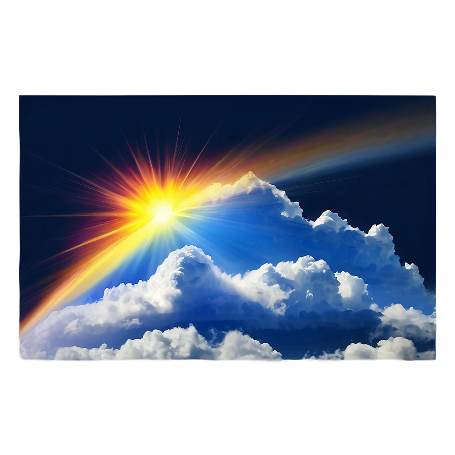 Sunrays And Clouds Mixture Png Ktd77 PNG Image