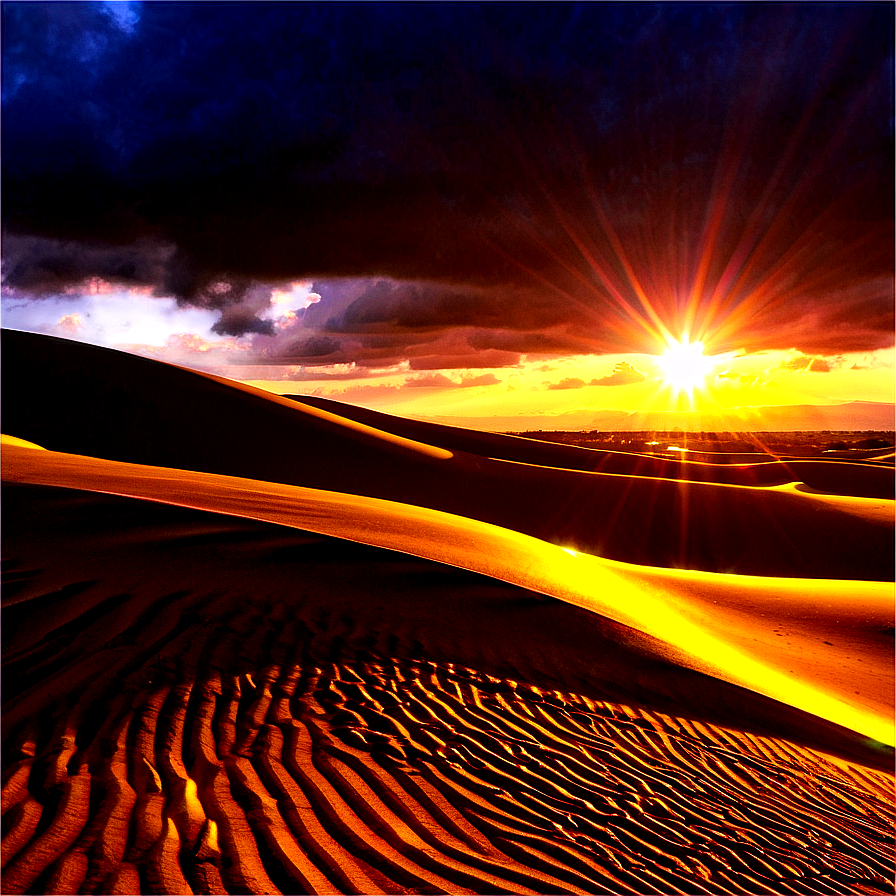 Sunrays Over Sand Dunes Png Nxm14 PNG Image