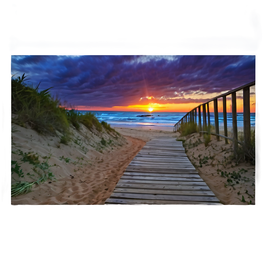 Sunrise Beach Path Png Mcb9 PNG Image