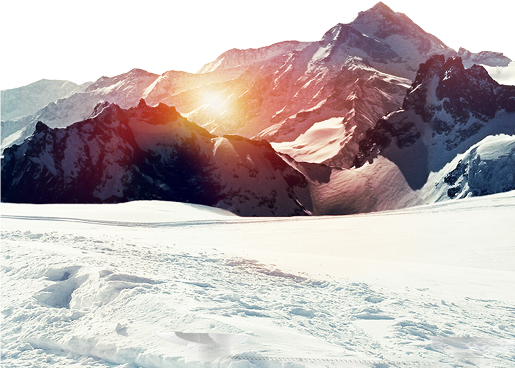 Sunrise Over Snowy Peaks PNG Image