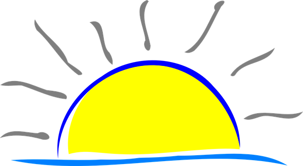 Sunrise Vector Art PNG Image