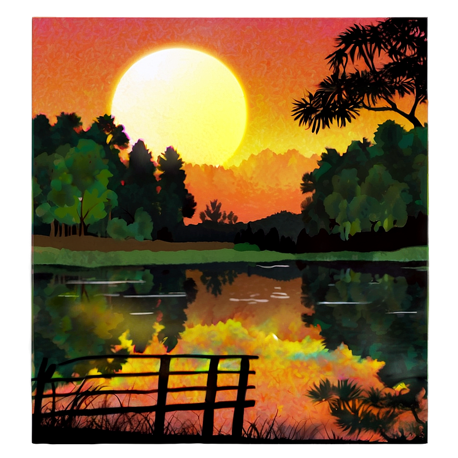 Sunset And The City Park Png Ubr PNG Image