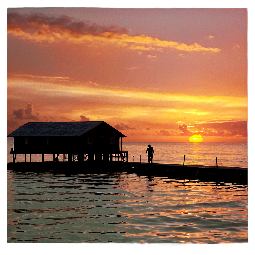 Sunset At The Dock Png 05212024 PNG Image