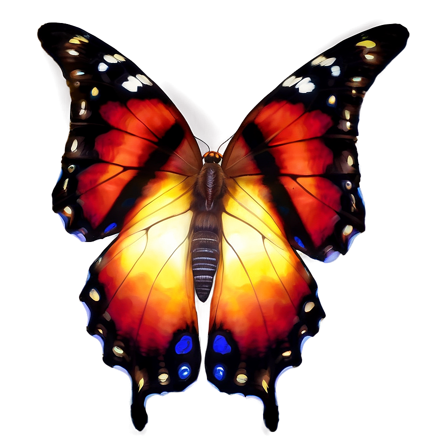 Sunset Glow Butterfly Png Pkg82 PNG Image