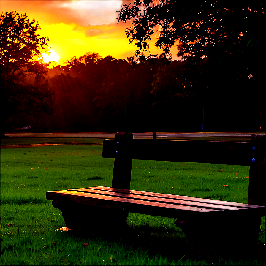 Sunset In The Park Png Ptr PNG Image