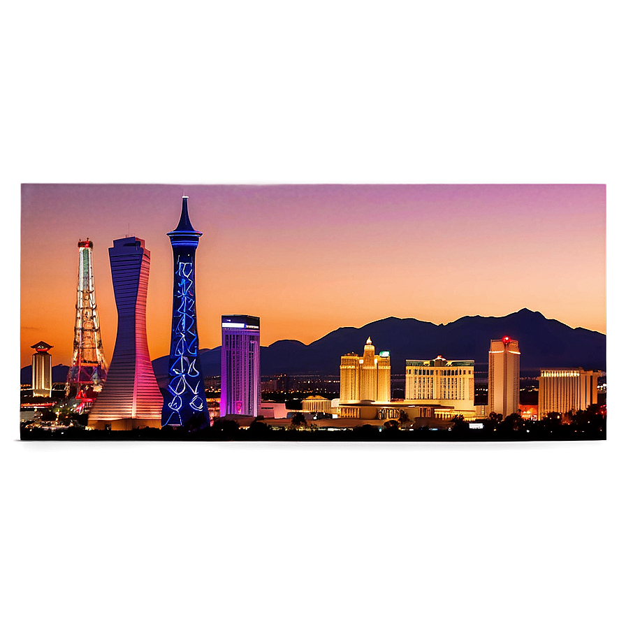 Sunset Las Vegas Skyline Png 29 PNG Image