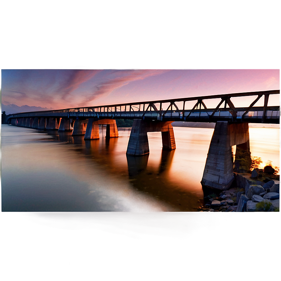 Sunset Over Bridge Png Hna17 PNG Image