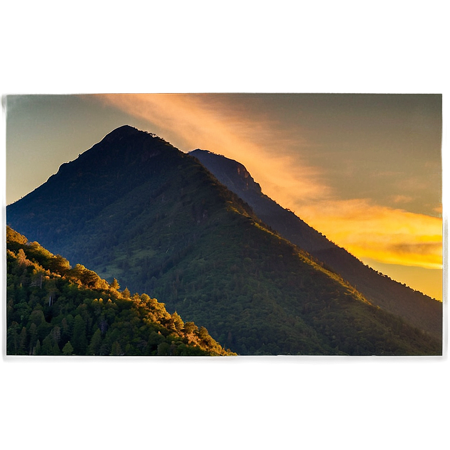 Sunset Over Mountain Png Hbp PNG Image