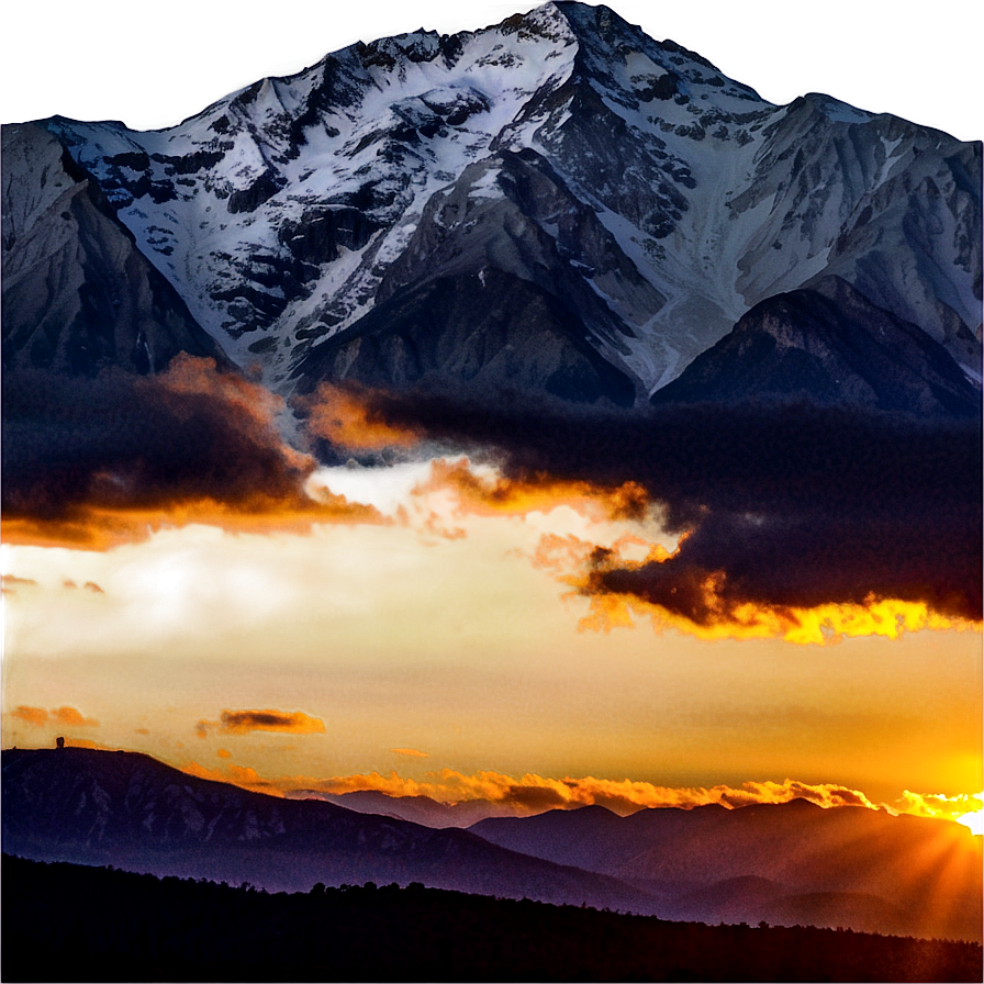 Sunset Over Mountains Png 64 PNG Image