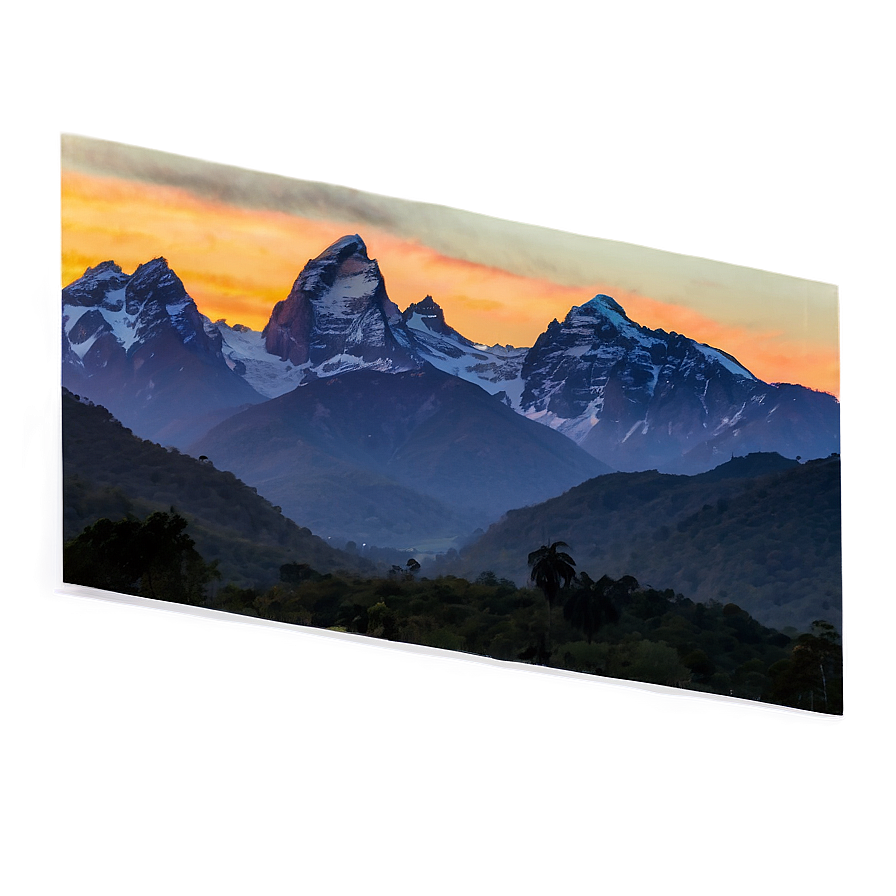 Sunset Over Peaks Png 05212024 PNG Image