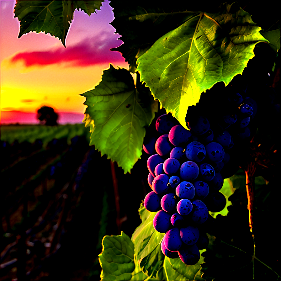 Sunset Over Vineyard Png 50 PNG Image