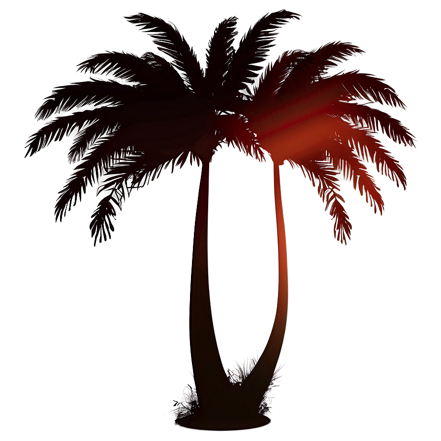 Sunset Palm Tree Silhouette Png Ckj58 PNG Image