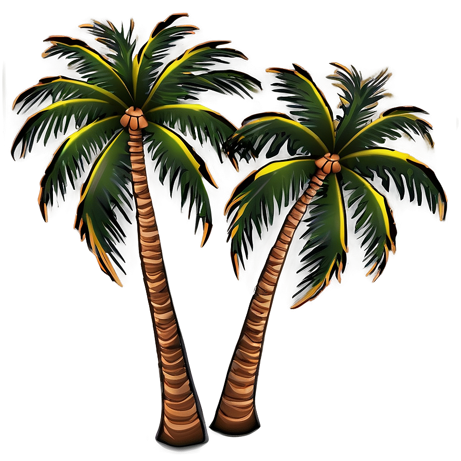 Sunset Palms Background Png 45 PNG Image