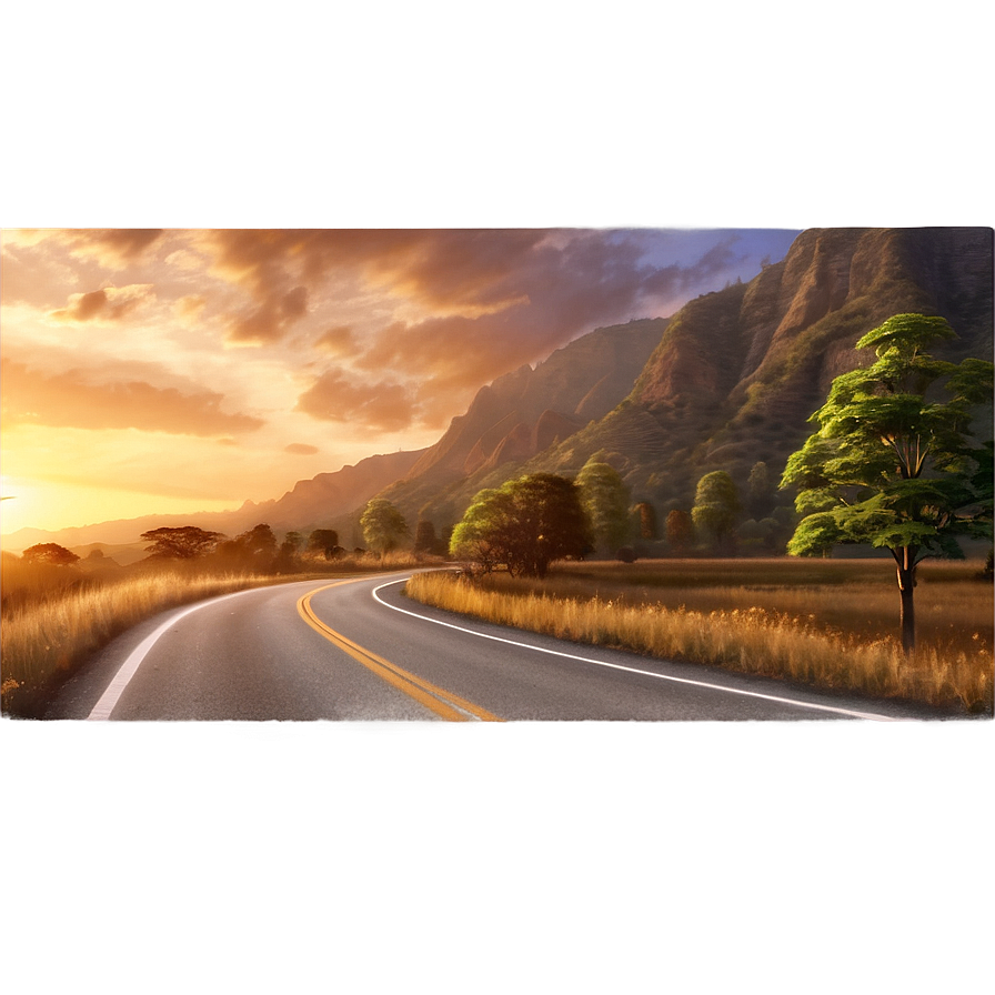 Sunset Road Png Uxk PNG Image