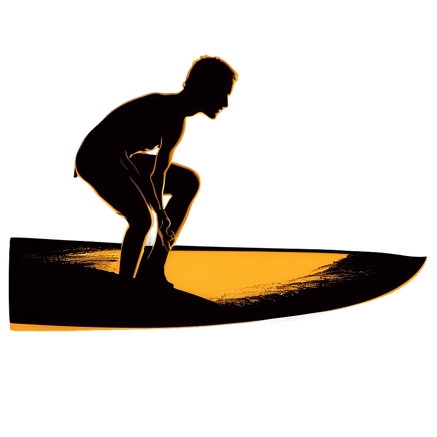 Sunset Surfer Silhouette Png Qvw PNG Image