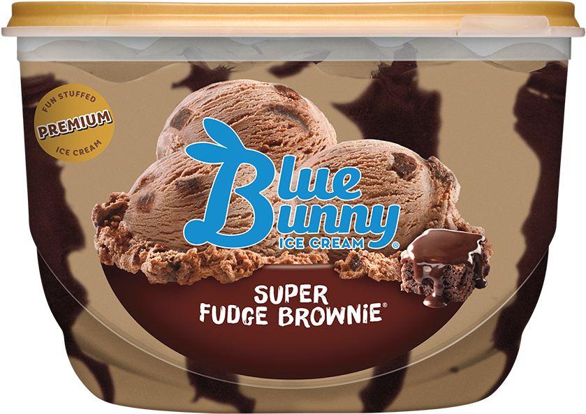 Super Fudge Brownie Ice Cream Container PNG Image