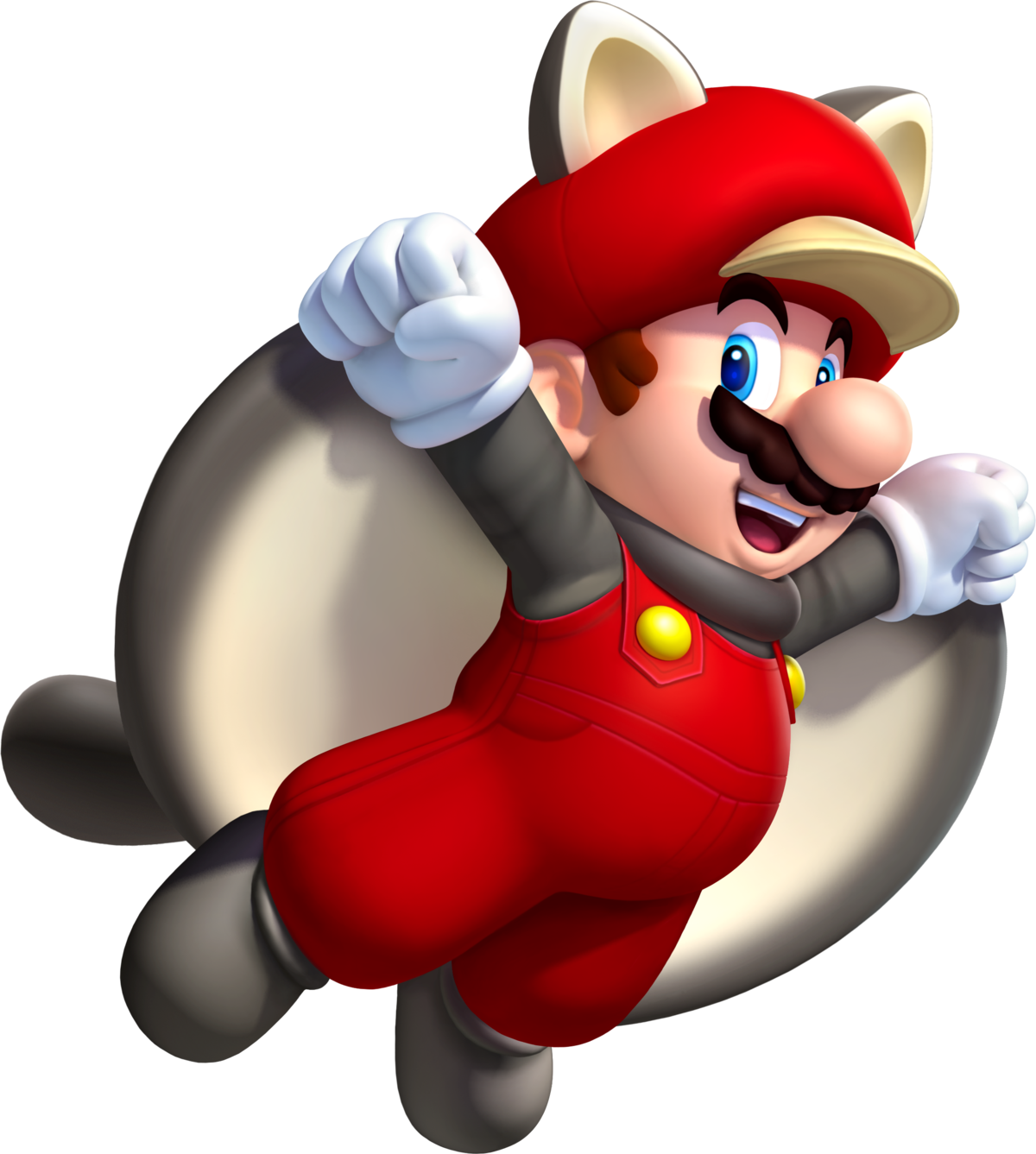 Super Mario Squirrel Suit Flying PNG Image