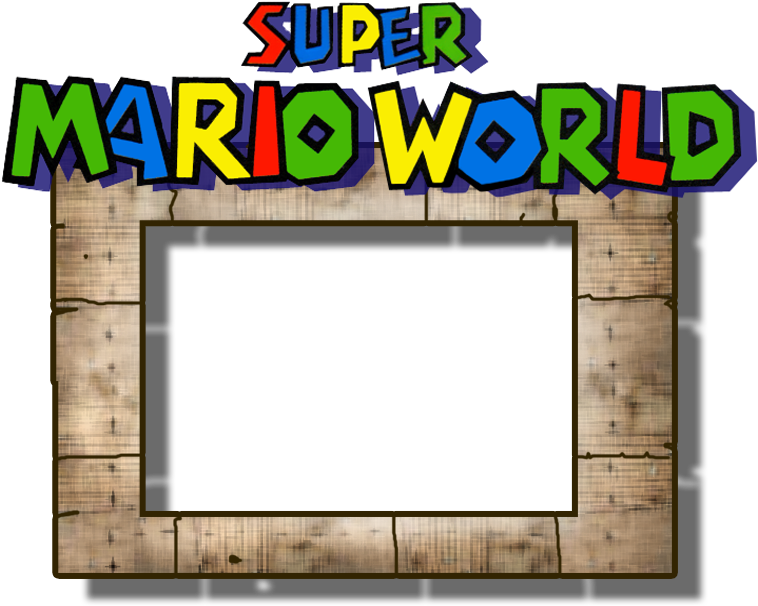 Super Mario World Frame Design PNG Image