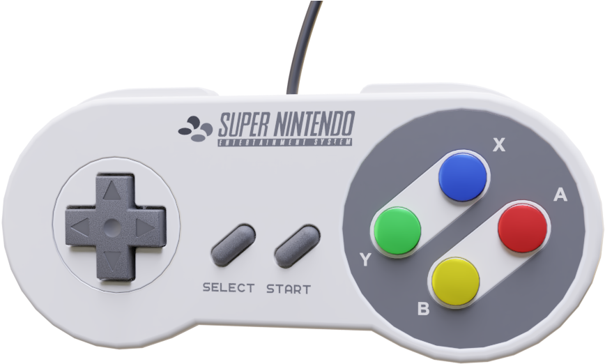 Super Nintendo Controller Classic PNG Image