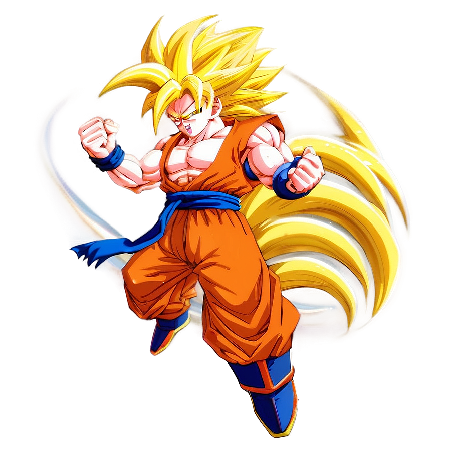 Super Saiyan 3 Goku In Flight Png 06252024 PNG Image