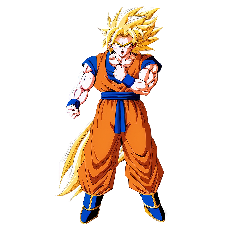 Super Saiyan 3 Goku On Earth Png Orh23 PNG Image