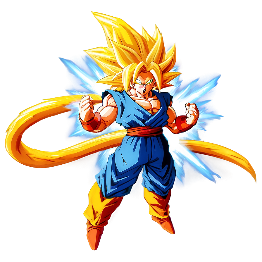 Super Saiyan 3 Goku's Aura Unleashed Png Lul96 PNG Image