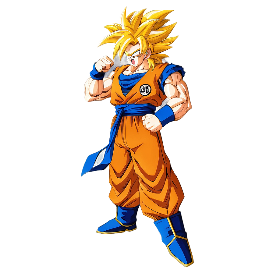 Super Saiyan 3 Goku's Victory Pose Png Cyx76 PNG Image