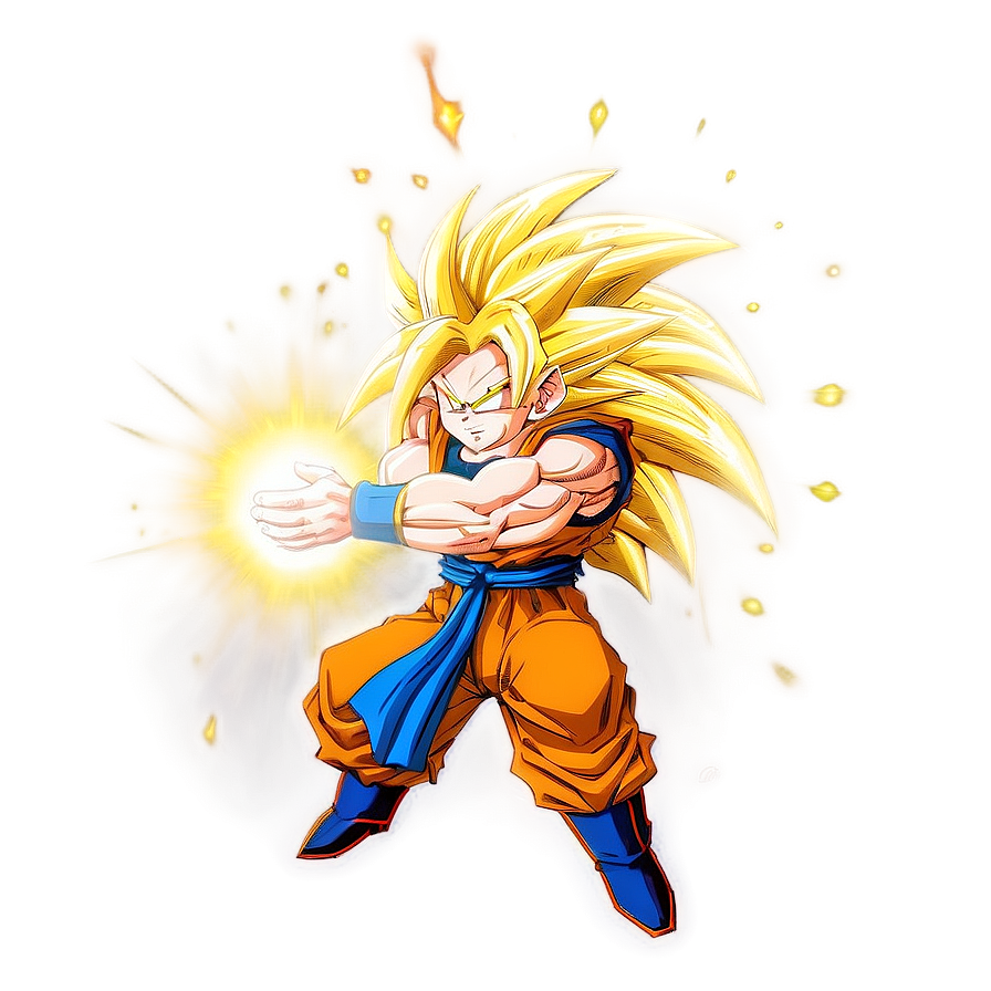 Super Saiyan 3 Goku With A Halo Png Qmn PNG Image