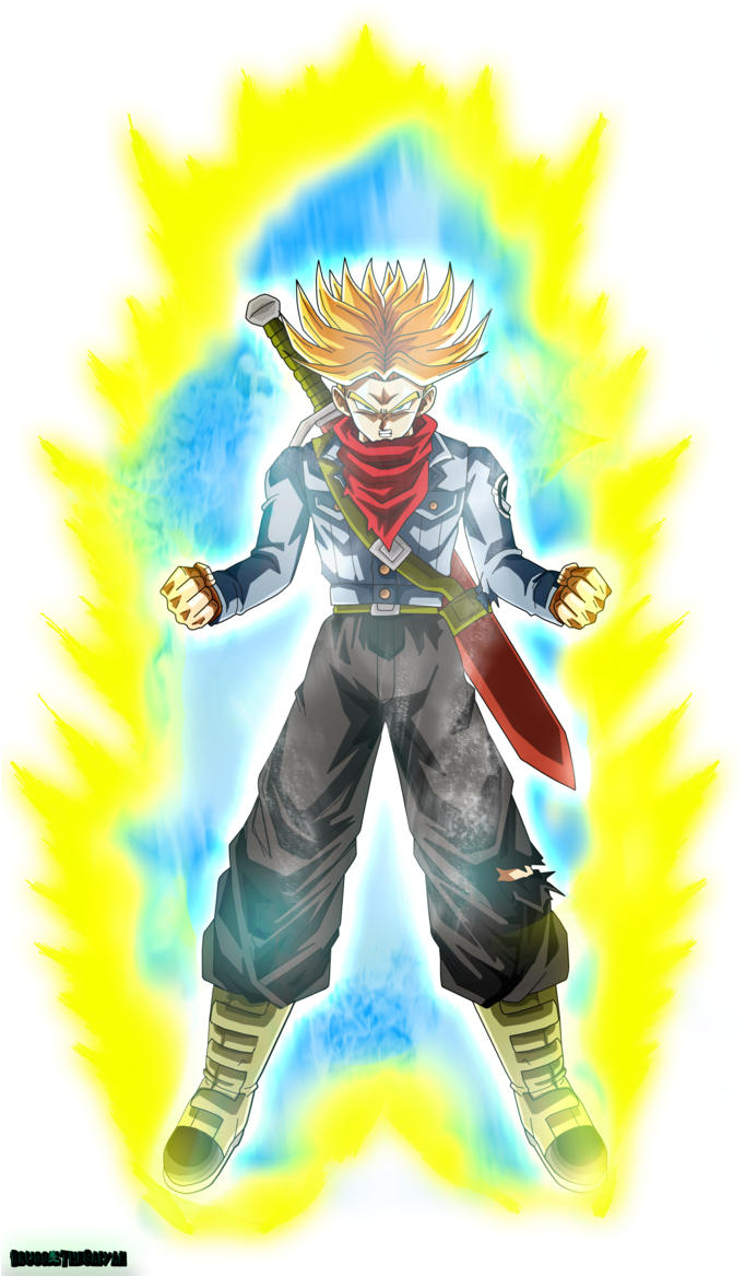 Super Saiyan Aura Character Illustration PNG Image