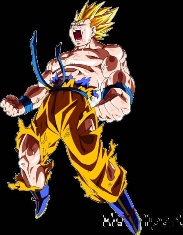 Super Saiyan Battle Cry PNG Image