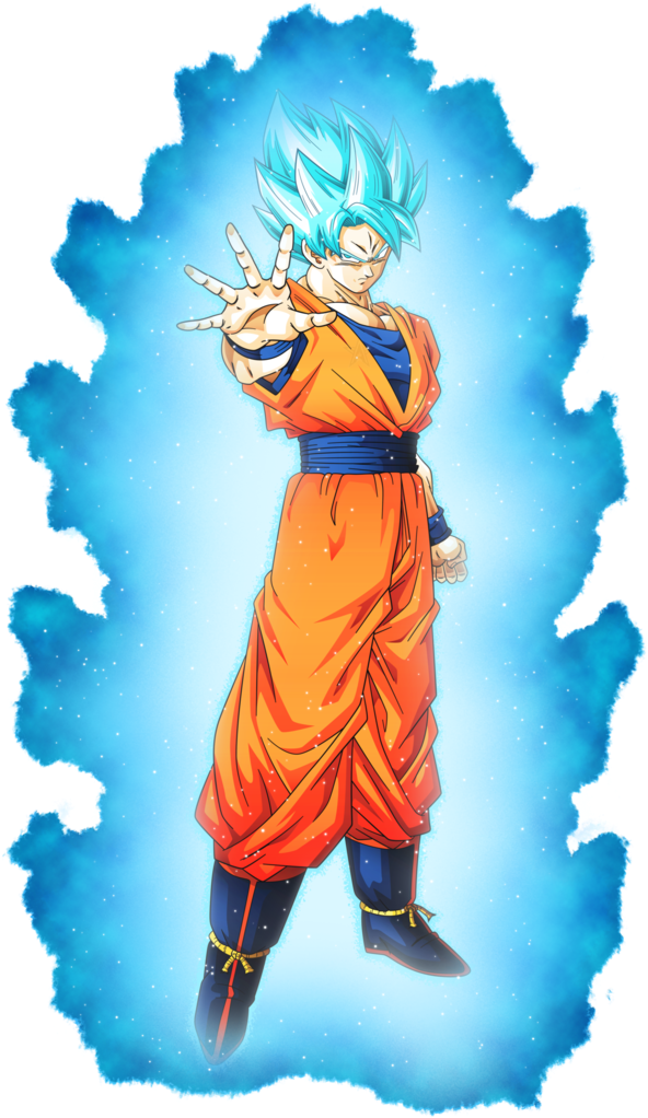 Super Saiyan Blue Aura Character PNG Image