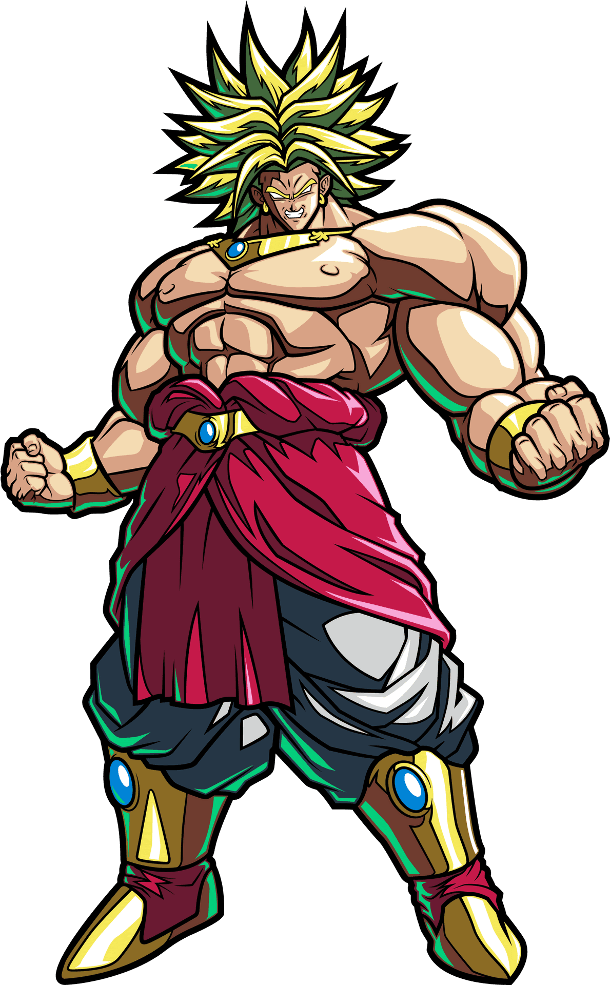 Super Saiyan Broly Illustration PNG Image