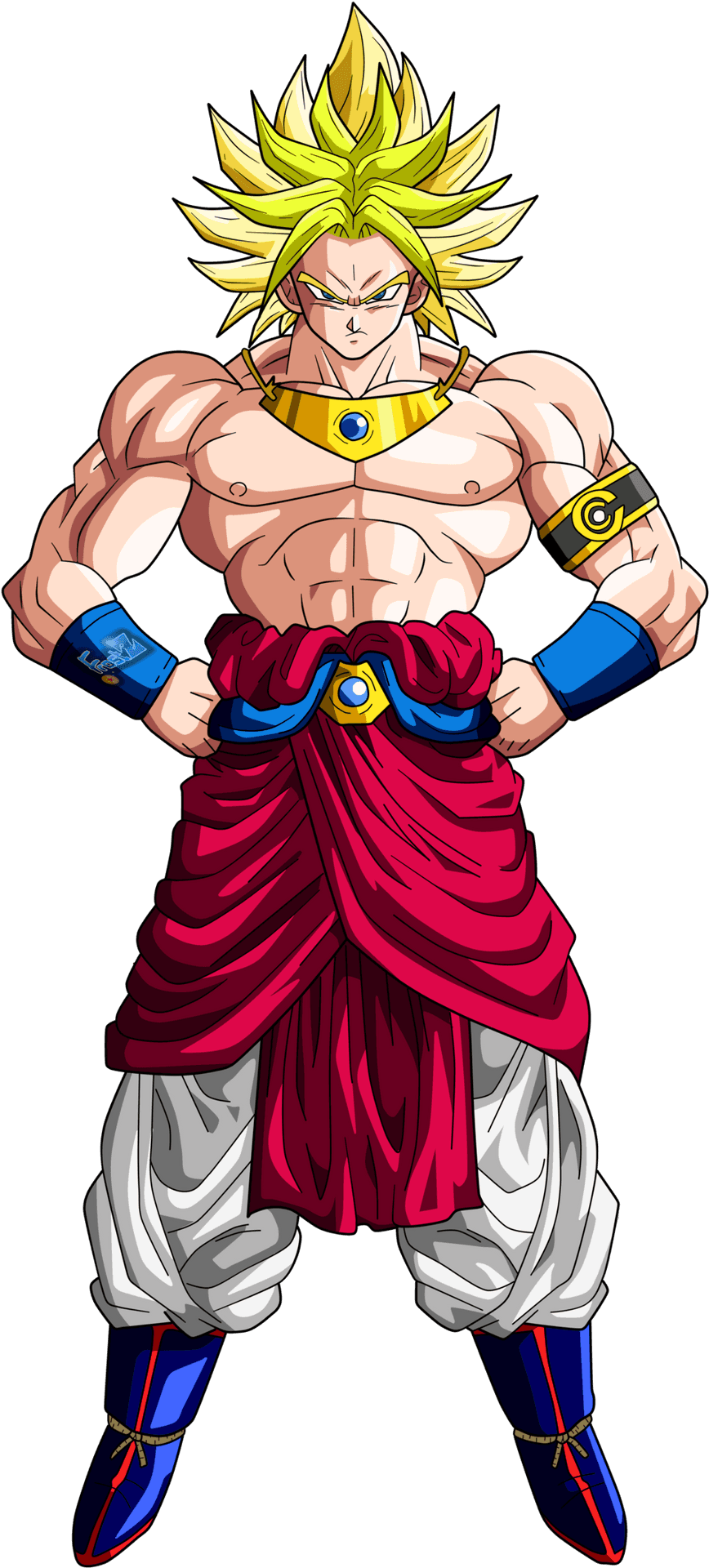 Super Saiyan Broly Standing Pose PNG Image