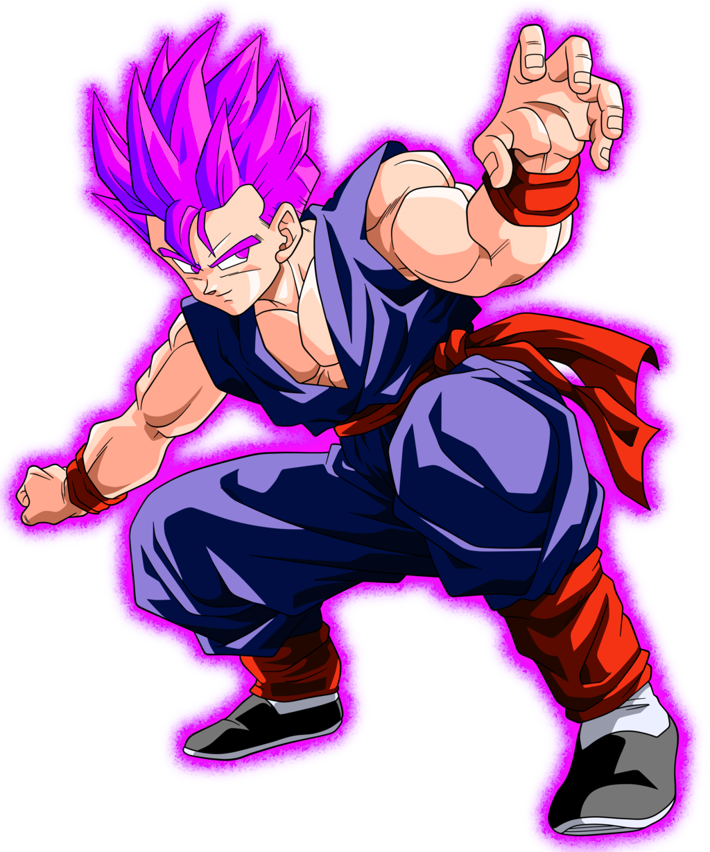 Super Saiyan Character Power Stance PNG Image