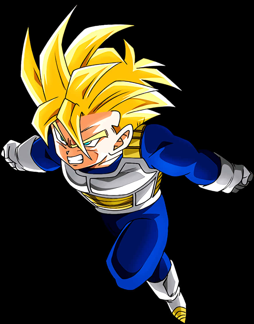 Super Saiyan Gohan Flying PNG Image