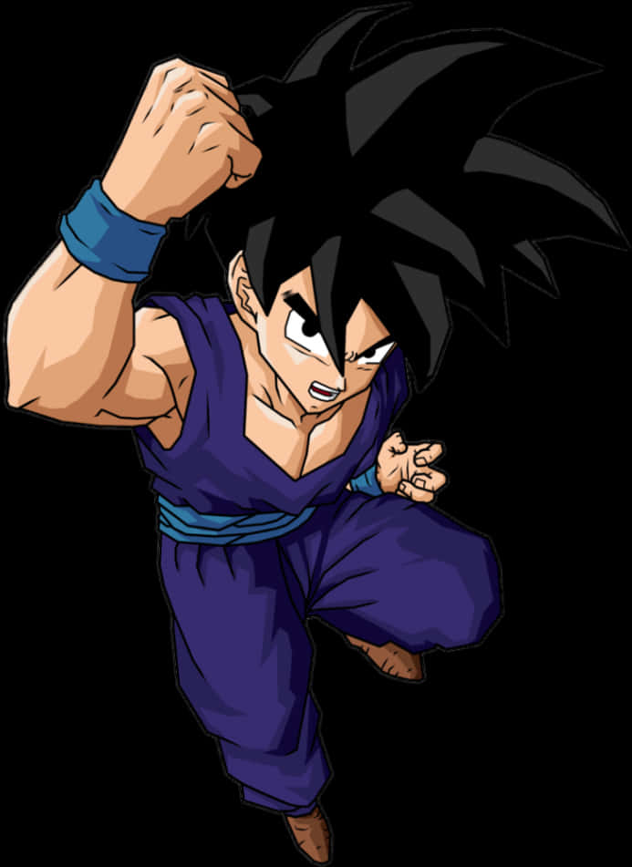 Super Saiyan Gohan Power Up PNG Image