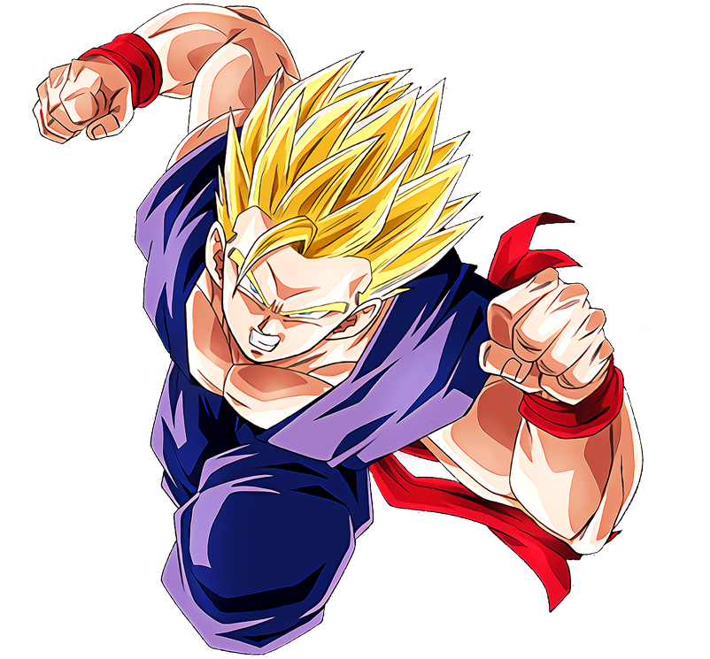 Super Saiyan Punch Action PNG Image