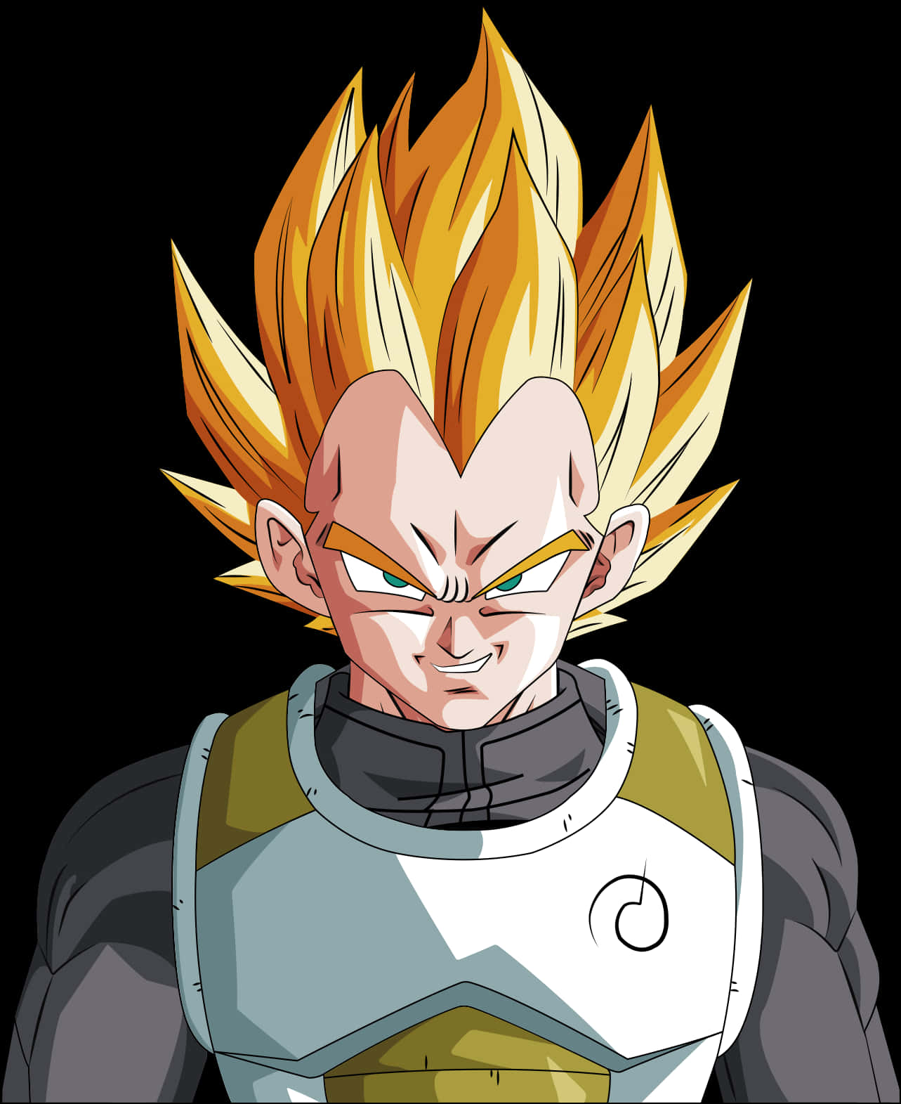 Super Saiyan Vegeta Portrait PNG Image