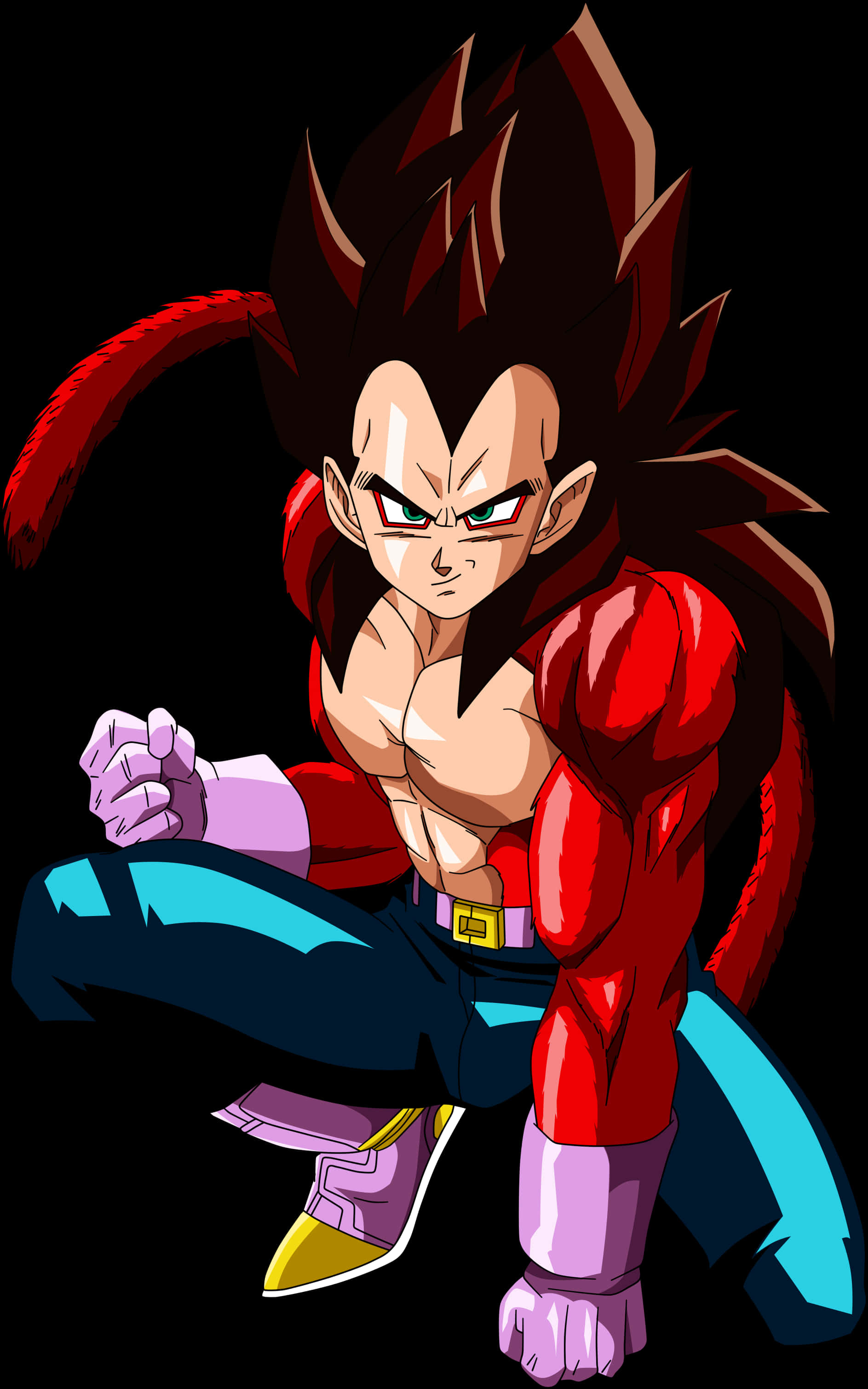 Super Saiyan Vegeta Power Stance PNG Image