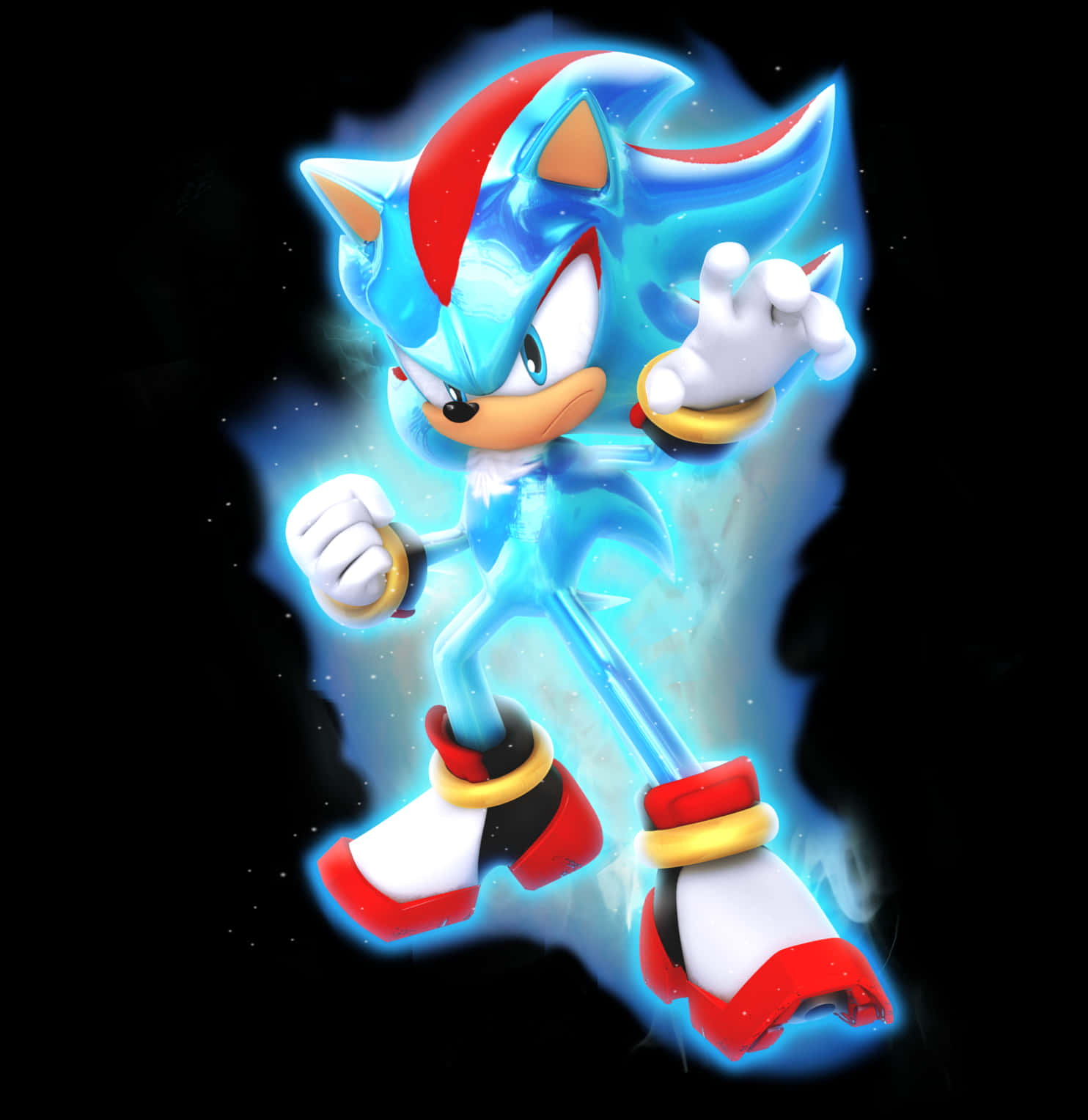 Super Sonic Transformation PNG Image