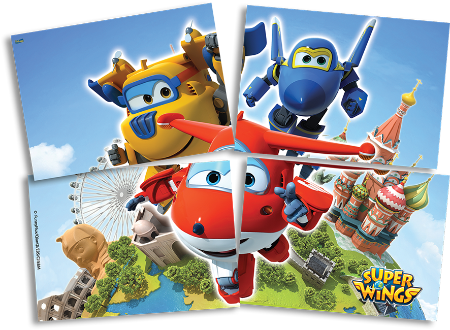 Super Wings Characters Adventures PNG Image