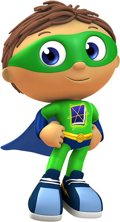 Superhero Child Cartoon Character PNG Image